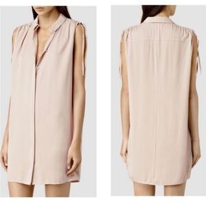 NWT All Saints Drain Dress Cream color size 0